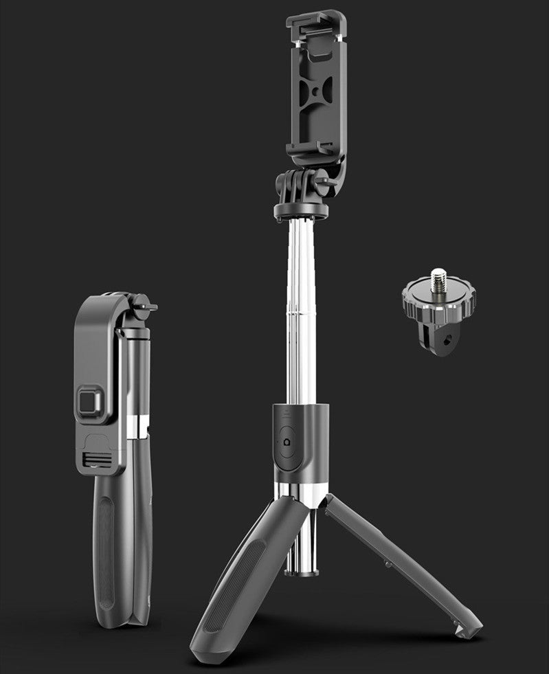 Tripod Selfie Stick Mobile Universal Triangle Bracket One Bluetooth Selfie - myonlineshope.in