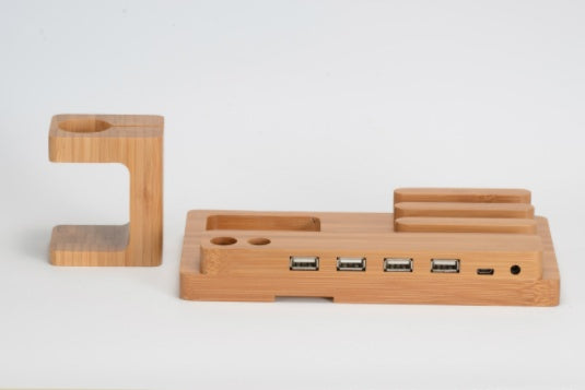 Charging wooden bracket multi-function flat mobile phone base - myonlineshope.in