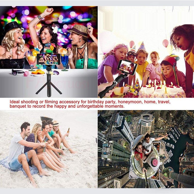 Tripod Selfie Stick Mobile Universal Triangle Bracket One Bluetooth Selfie - myonlineshope.in