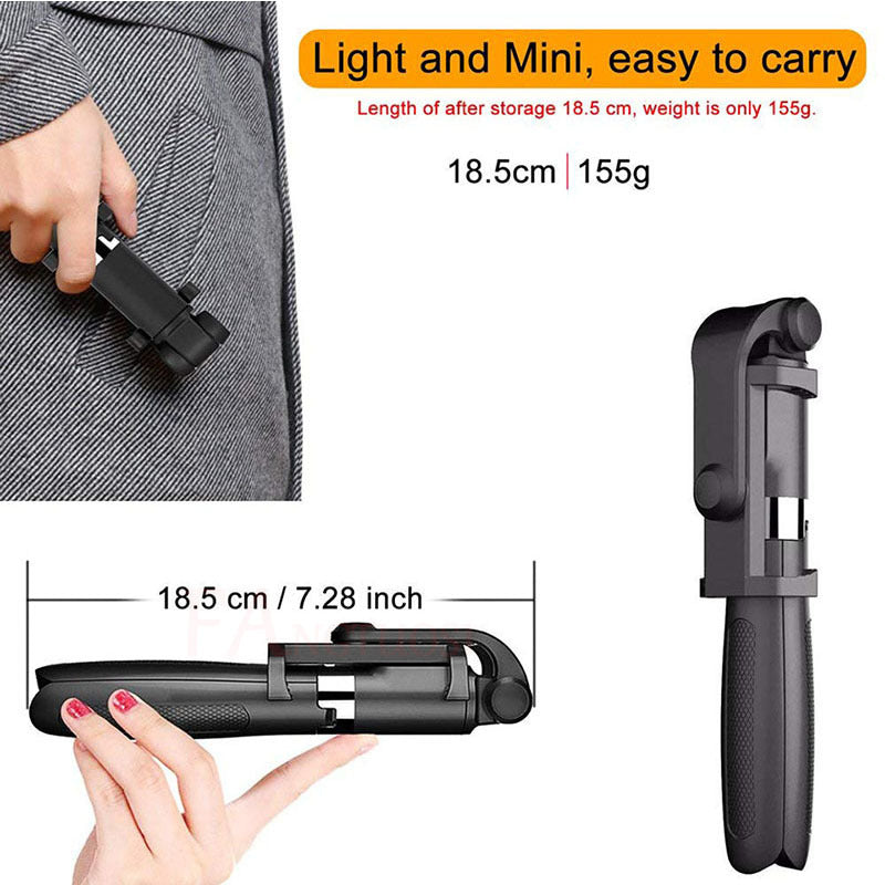 Tripod Selfie Stick Mobile Universal Triangle Bracket One Bluetooth Selfie - myonlineshope.in