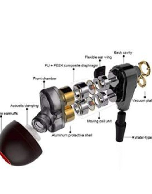 in-Ear Wired Earphones with 9 mm Dual Drivers, in-Line Mic, Powerful Bass, Noise Isolation, 3.5 mm Audio Jack - myonlineshope.in