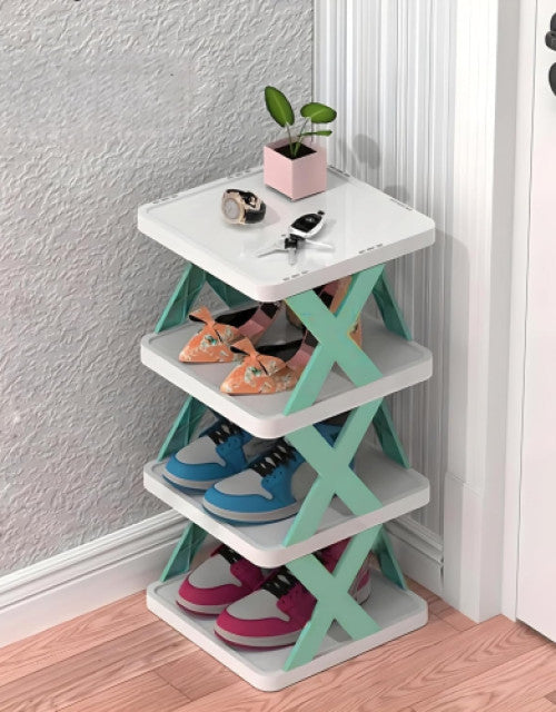 Premium Quality Plastic 4 Shelf Foldable Shoe Rack - myonlineshope.in