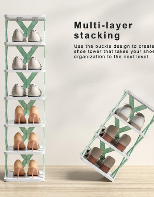Premium Quality Plastic 4 Shelf Foldable Shoe Rack - myonlineshope.in