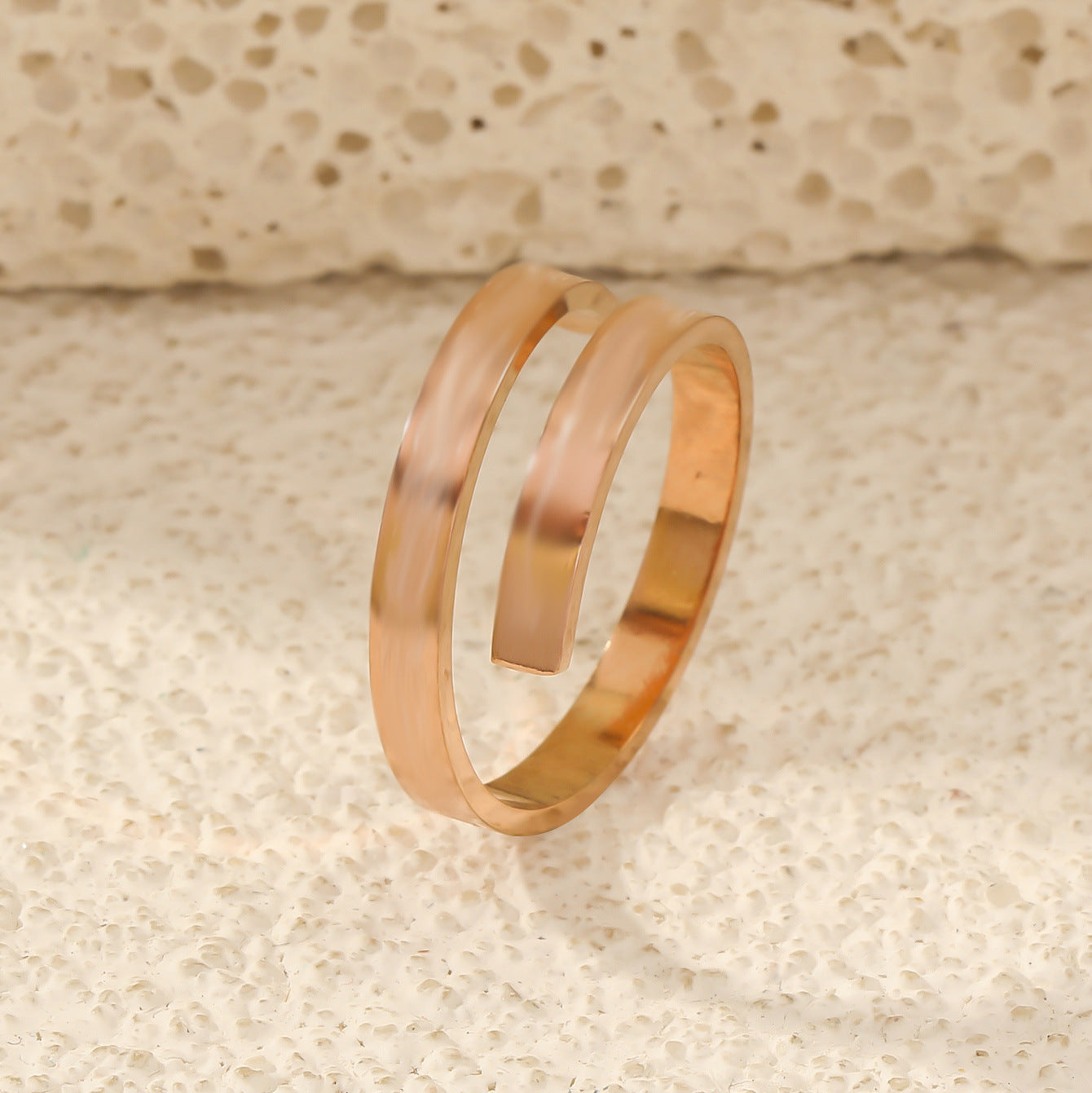Design Titanium Steel Cross Open Adjustable Ring