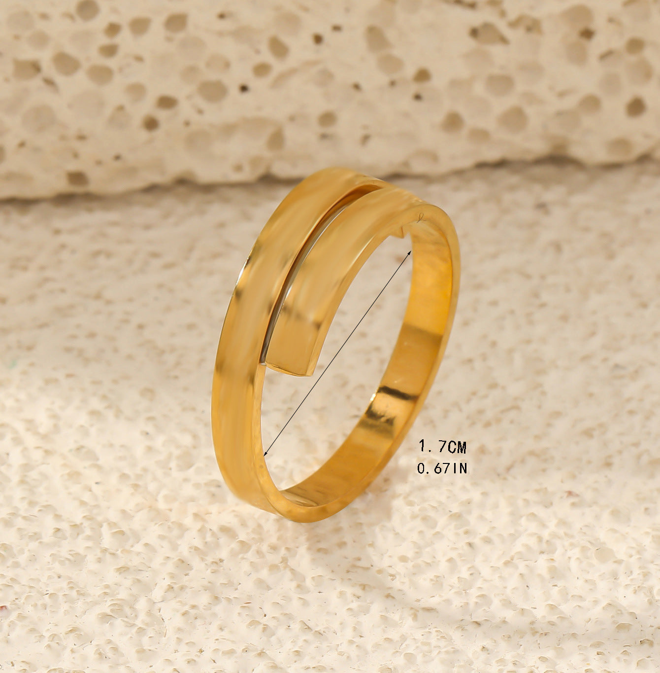 Design Titanium Steel Cross Open Adjustable Ring