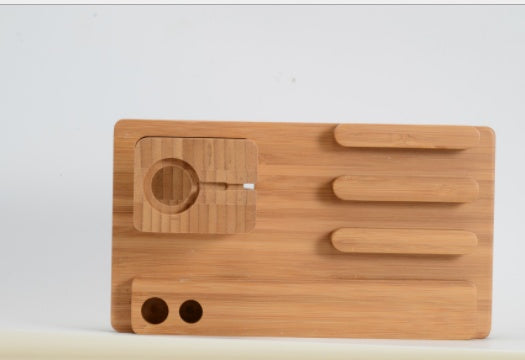 Charging wooden bracket multi-function flat mobile phone base - myonlineshope.in