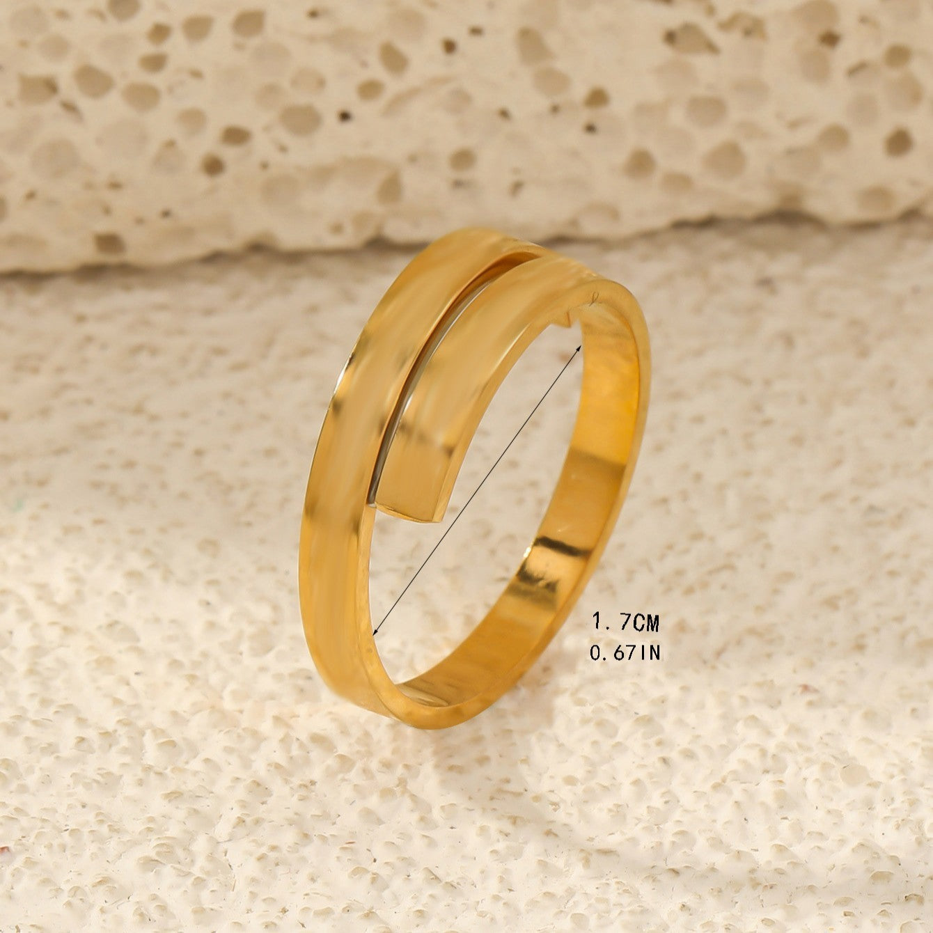 Design Titanium Steel Cross Open Adjustable Ring