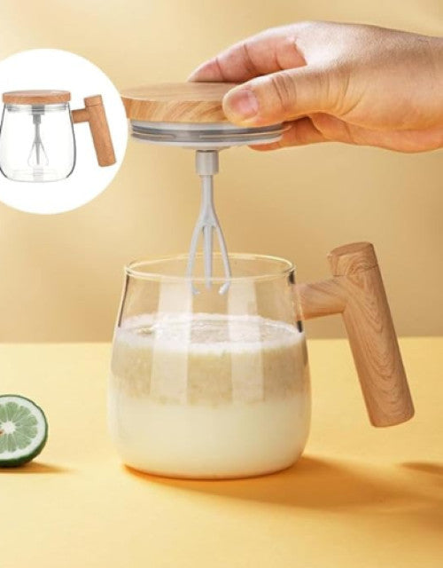 Electric High Speed Mixing Cup, 400ML Self Stirring Coffee Mug Waterproof Glass Cup - myonlineshope.in