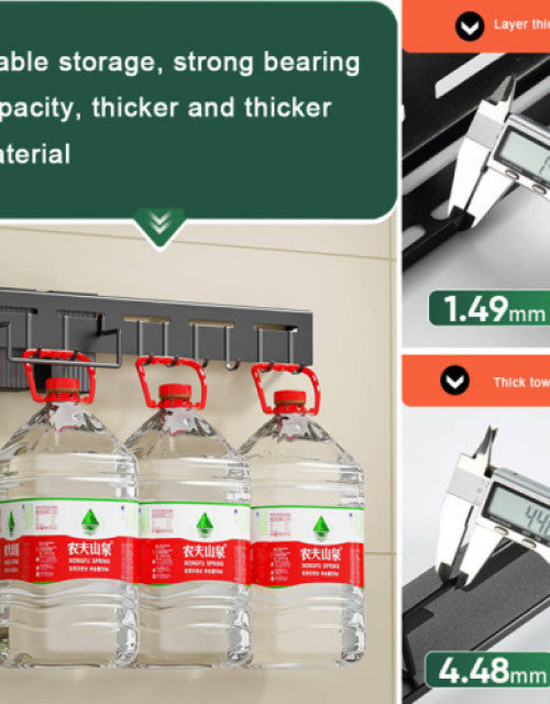 Kitchen Shelf Stainless Steel Floating Shelves Wall Mount Knife Holder - myonlineshope.in